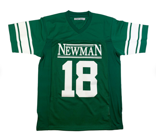 Newman #18 Peyton Manning Green Stitched Football Jersey